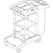 Rubbermaid Commercial Cleaning Cart, High Cap, 4 Casters, 21-3/4"x49-3/4"x38-3/10" RCP9T7200BK - alternate 4